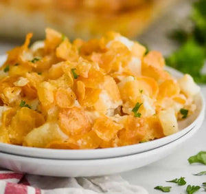 Cheesy Cornflake Potatoes with a Side of "Give me Seconds!"